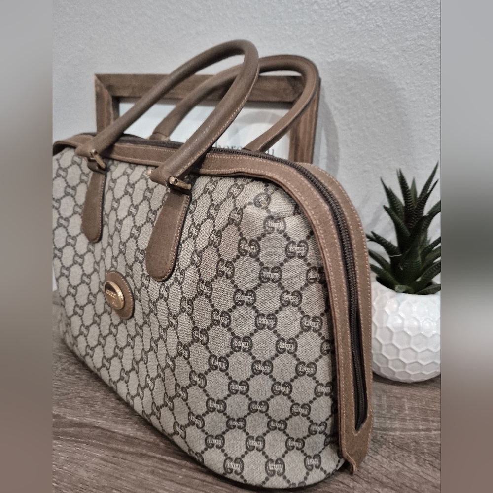 Gucci Large GG Canvas Satchel Bag - Picture 6 of 12